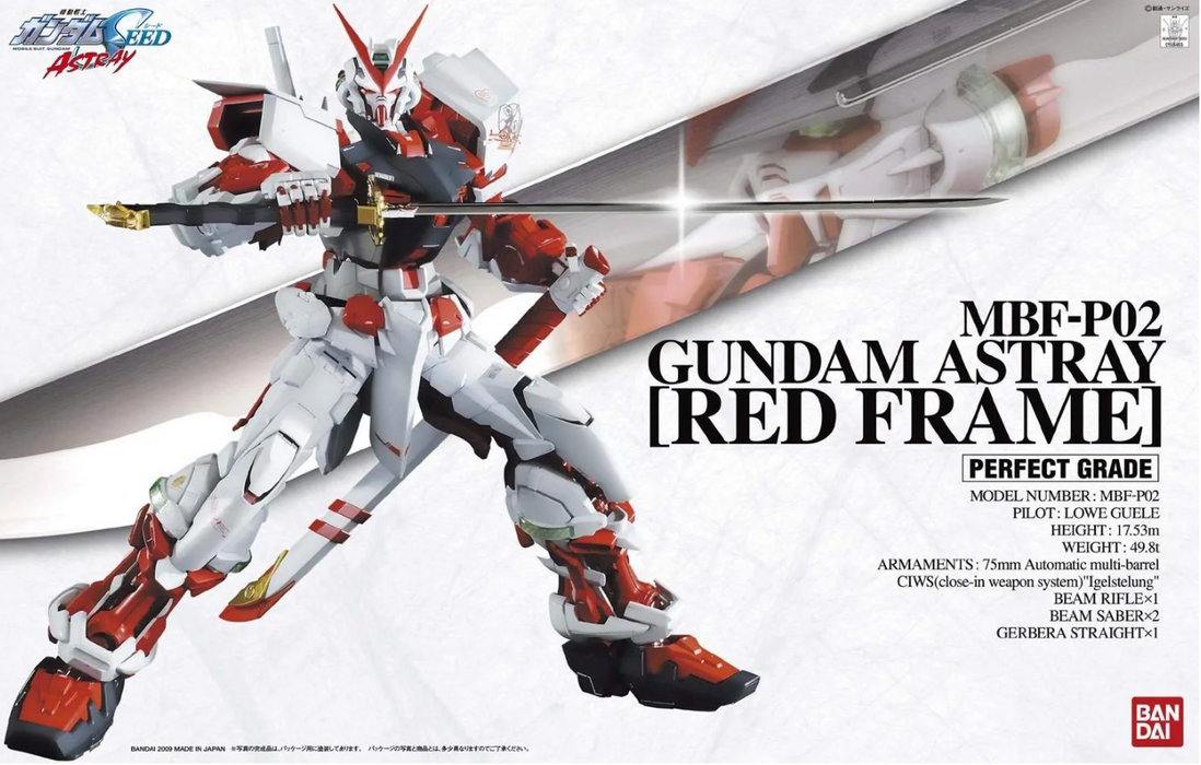 Bandai 1/60 PG MBF-P02 Gundam Astray (Red Frame) "Gundam SEED" Model Kit