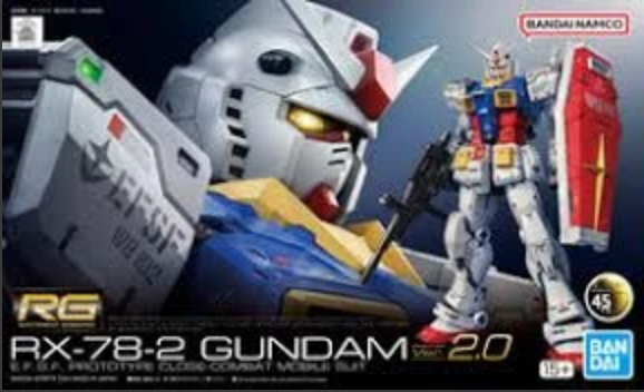 Bandai RG 1/144 RX-78-2 Gundam Ver. 2.0 "Mobile Suit Gundam" Model Kit