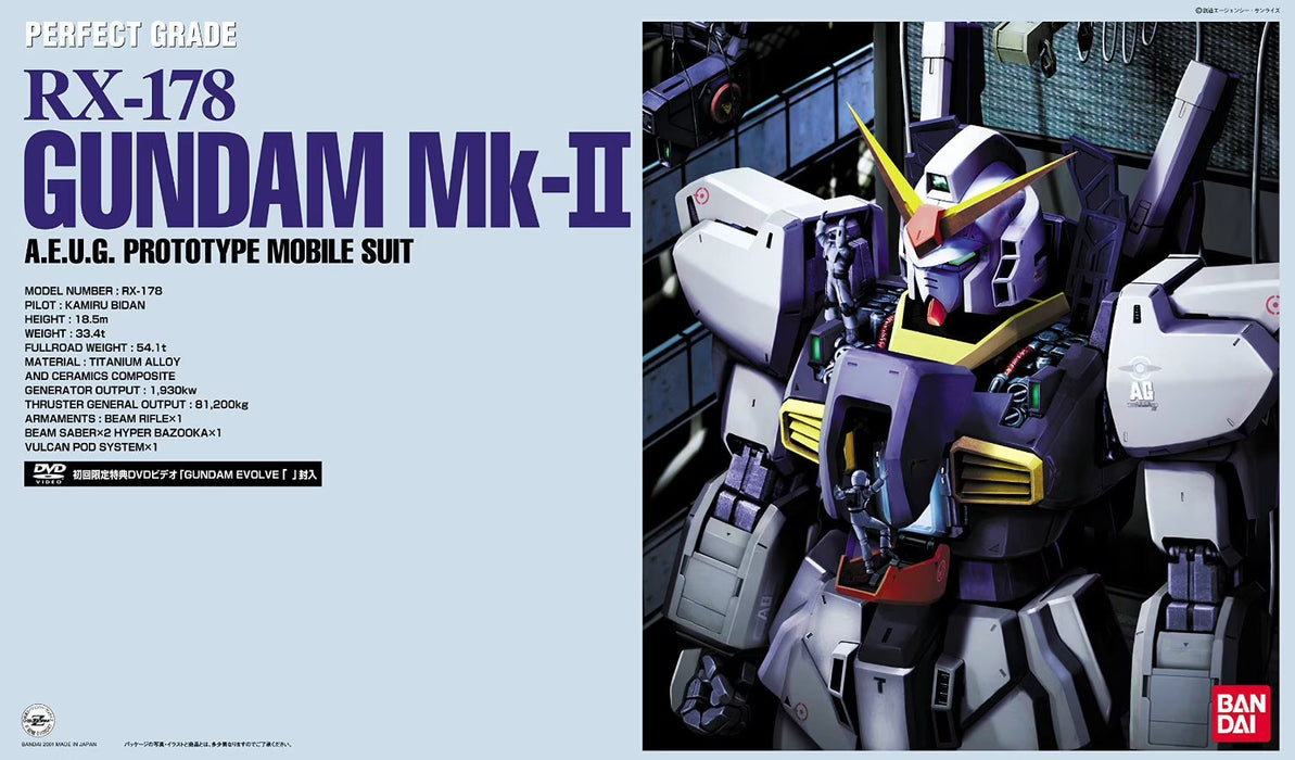 Bandai 1/60 PG RX-178 Gundam Mk-II AEUG "Mobile Suit Zeta Gundam" Model Kit