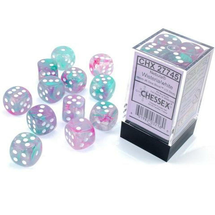 Chessex Nebula Wisteria White Luminary 16 MM Set