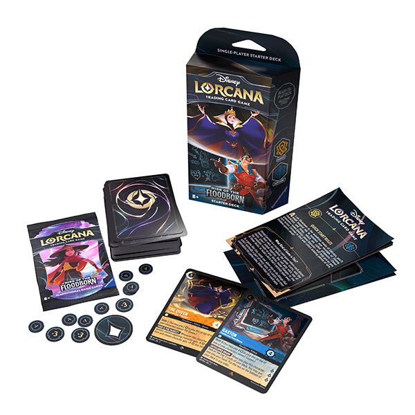 Disney Lorcana - Rise of the Floodborn Starter Deck - Evil Queen & Gaston