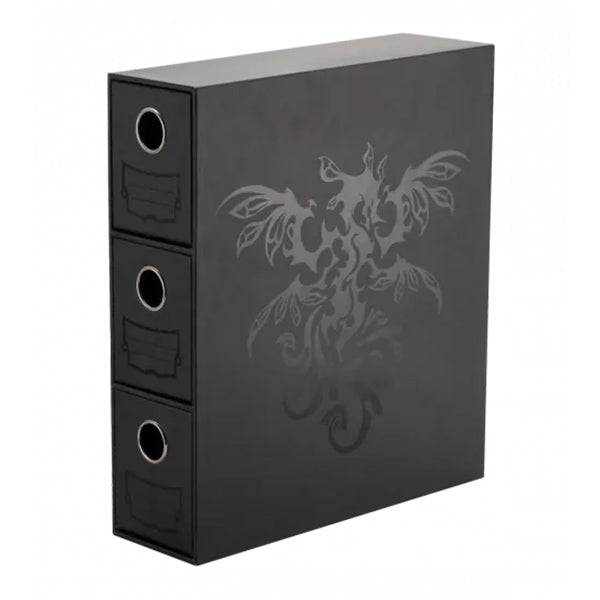 Dragon Shield: Fortress - 3-Card Drawers Vertical - Black