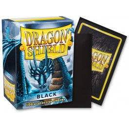 Dragon Shield Sleeves Classic Standard 100 Pochettes Noires – Protection Premium Pour Cartes à Jouer