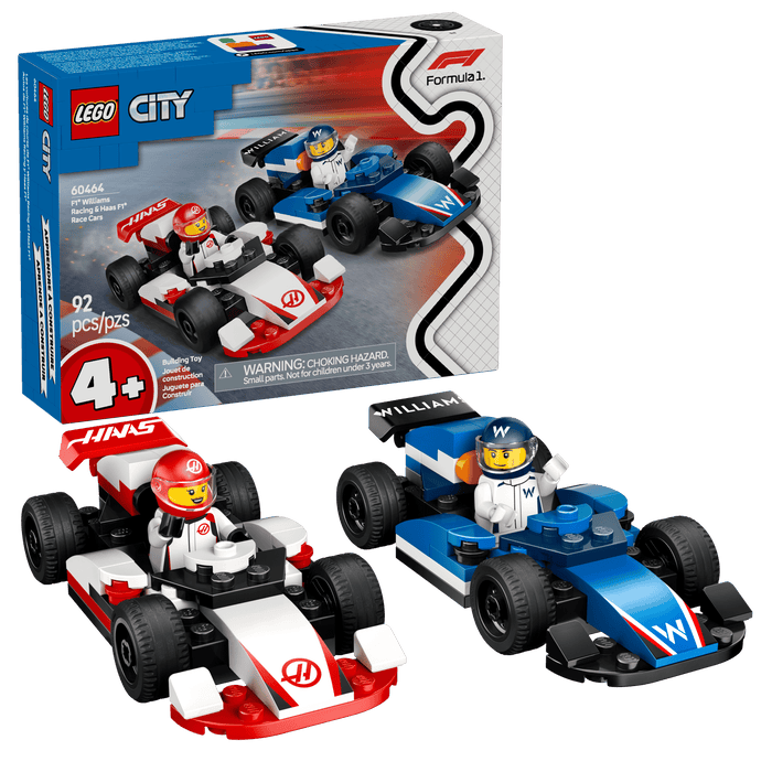 LEGO City F1 Williams Racing and Haas F1 Race Cars