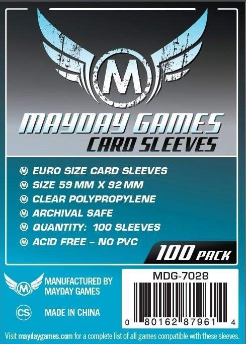 Mayday Games Euro Card Sleeves 59mm x 92mm (100) MDG7028