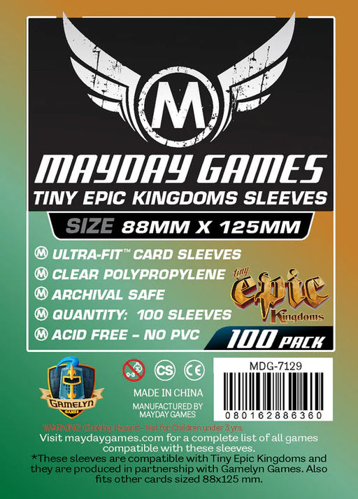 Mayday Games Tiny Epic Kingdoms 88 x 125mm Sleeves Mayday Games Tiny Epic Kingdoms 88 x 125mm Sleeves