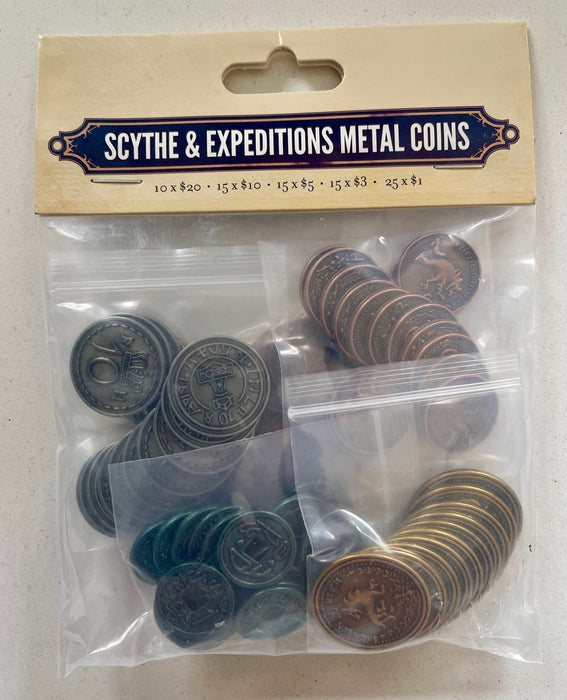 Scythe and Expeditions Metal Coins