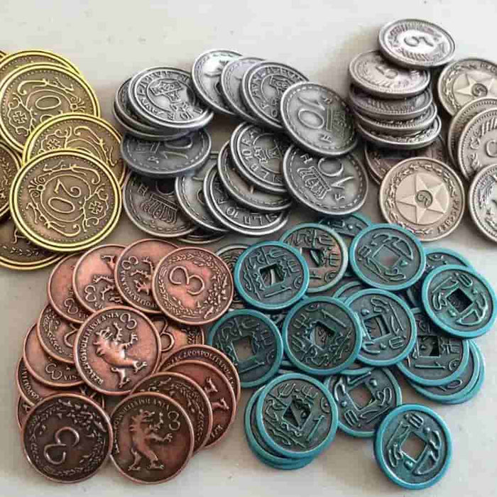 Scythe and Expeditions Metal Coins