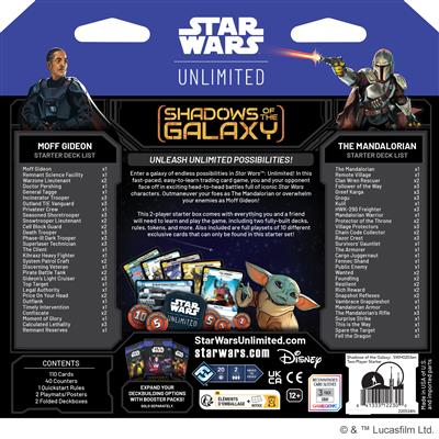 Star Wars Unlimited: Shadows of the Galaxy - Two Player Starter Decks