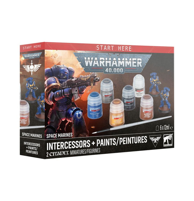 Warhammer 40K: Space Marines - Intercessors + Paints